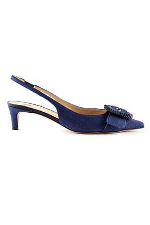 Vega slingback in blue canvas ROBERTO FESTA | VEGAPANAMAMARE